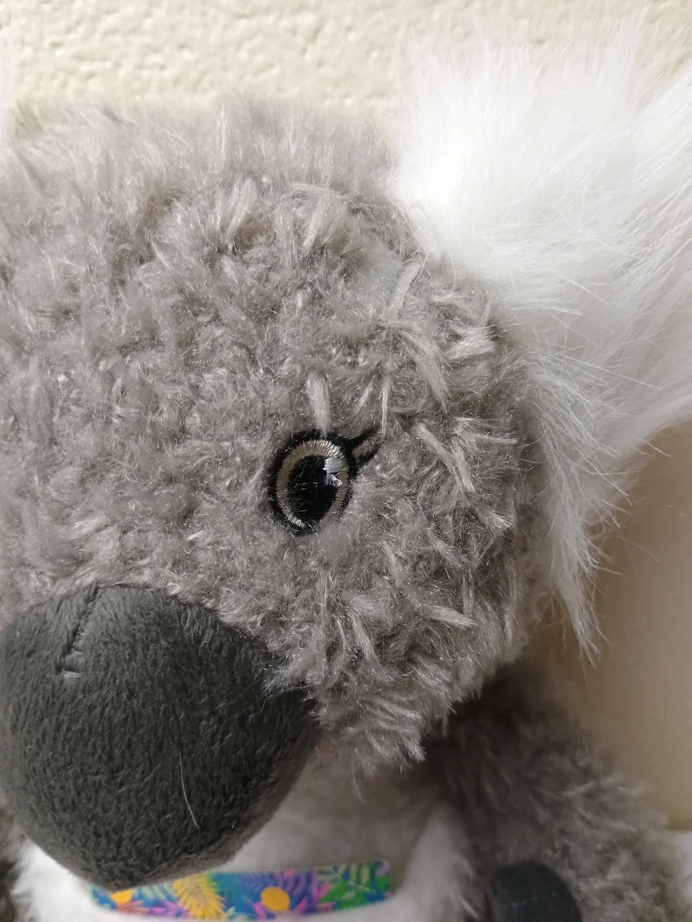 Little Brownie Bakers Plush Gray/ White Koala Stuffed Animal with Flower Accent